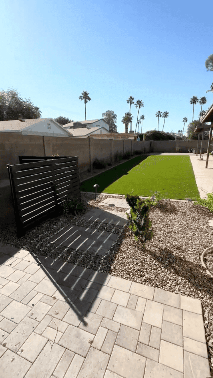 Chandler backyard artificial grass
